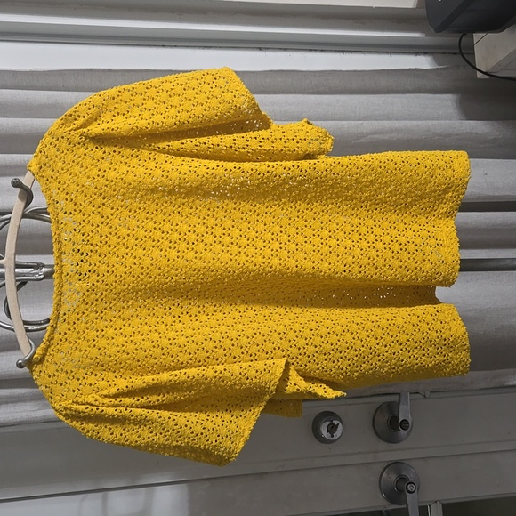 Madewell Texture & Thread Eyelet Flutter-Sleeve Top Size L Bohemian Mystic - Picture 10 of 10